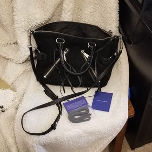 Rebecca Minkoff black suede satchel